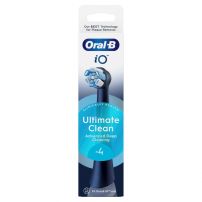 ORAL-B IO Ultimate Clean Black, Резервни глави за четки  с влакна CrissCross, най-добро премахване на бактериалната плака, 4 бр.