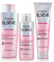 BEAUTY BOX L’OREAL PARIS ELSEVE GLYCOLIC GLOSS Продукти за коса , 3 части