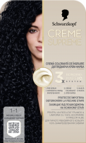 SCHWARZKOPF КРИЙМ СЮПРИЙМ 1-1 Хладно Черно