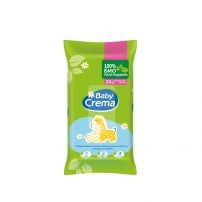 BABY CREMA Влажни кърпи Биоразградими с Лайка и Пантенол24 бр