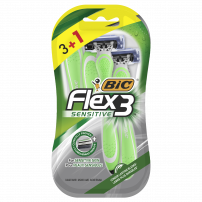 BIC FLEX3 Sensitive еднократна самобръсначка, 3+1 бр./оп.
