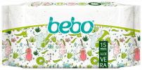 БЕБО Мокри кърпички с екстракт от алое вера, 15бр