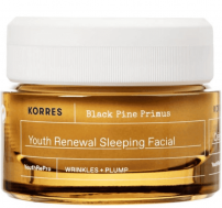 KORRES BLACK PRIMUS Нощен крем за лице срещу първи бръчки с екстракт от зародиш на шишарки, 40 мл