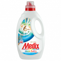  MEDIX COLOR 2in1 Течен перилен препарат за цветни тъкани с омекотител, 2.2л/ 44 пранета 
