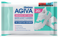 AGIVA HOMEY Влажни почистващи кърпи за спортни обувки, 20 бр.