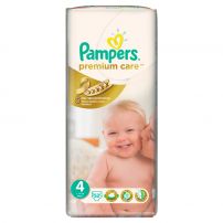 PAMPERS PREMIUM CARE Бебешки пелени Maxi размер 4, 8-14 кг., 52 бр.