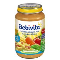 BEBIVITA Пюре паста с шунка и зеленчуци 1042, 220 гр 