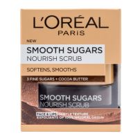 L'OREAL PARIS SMOOTH SUGARS GLOW SCRUB Ексфолиращ крем COCOA BUTTER, 50 мл.