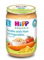 HIPP BIO Пюре Макарони с шунка и зеленчуци 8+месеца 6540 220 г